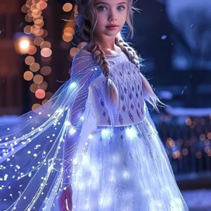Stunning Frozen Elsa Dress with LED Light